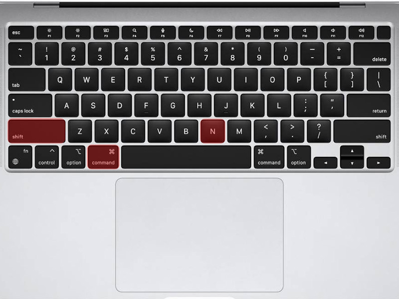 Tổ hợp phím tạo thư mục mới